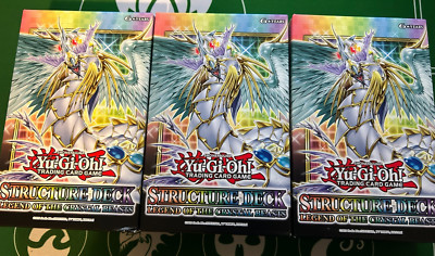 Yugioh 3x play set Legend of The Crystal Beasts Structure Deck Factory Sealed-image