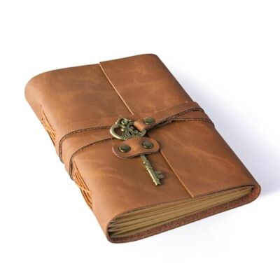  Leather Journal Genuine Leather Notebook Journal with Key - 5