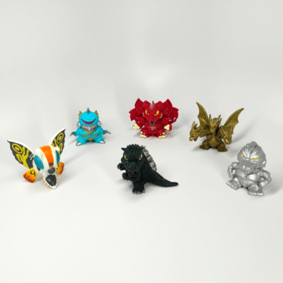 Godzilla 60th Anniversary 2013 Bandai Chibi Mini Figures COMPLETE SET OF 6-image