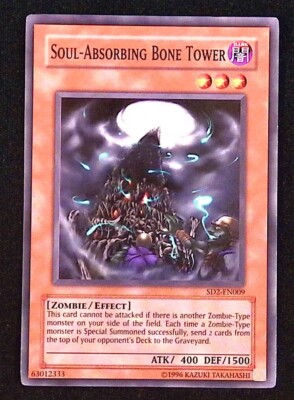 Soul-Absorbing Bone Tower YuGiOh Zombie Madness Zombie Effect Common-image