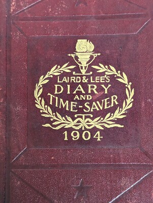 ANTIQUE LAIRD & LEES DIARY AND TIME-SAVER ~ LEATHER ~1904 Collector’s Item 🎁-image