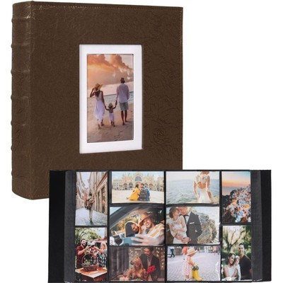Photo Album Leather Large Capacity 600 Pockets for Family Wedding Anniversary-image