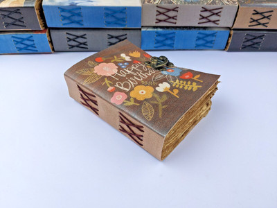 Vintage Leather bound Journal Antique Handmade Paper Notebook Diary Sketchbook-image