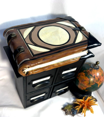 WORLD MAP TRAVELER'S LEATHER JOURNAL with Blank Aged Pages SAFAR STUDIOS EXCLSV-image