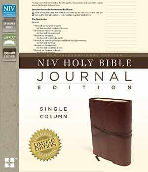 NIV, Holy Bible, Journal Edition, Premium - Leather Bound, by Zondervan - Good-image