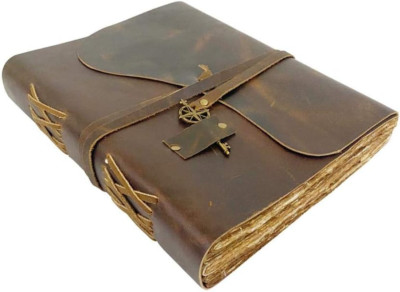 Large Vintage Leather Journal - 8.5X11