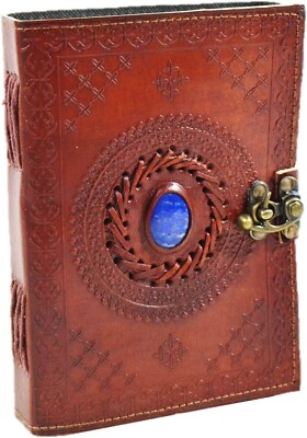Erangle Vintage Leather Journal Notebook 7 x 5 inches- Handmade Writing Bound...-image