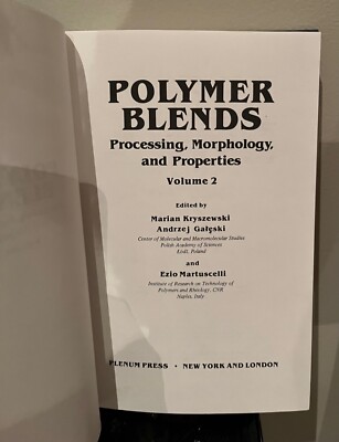 Polymer Blends: Volume 2: Processing, Morphology, and Properties Kryszewski 1984-image