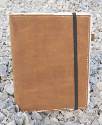 Leather Journal with fresh cut hand made Paper 8x6 inch-image