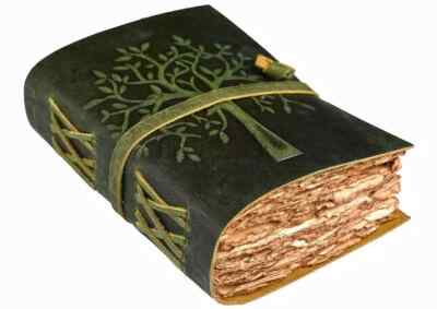 Vintage Leather bound Journal Antique Handmade Paper Notebook Diary Sketchbook-image