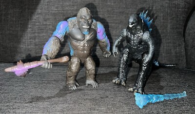 Godzilla vs King Kong Action Figures Playmates 2020 Purple Blue 6”-image