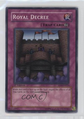 2005 Yu-Gi-Oh! Warrior's Triumph Structure Deck 1st Edition Royal Decree 0rq9-image