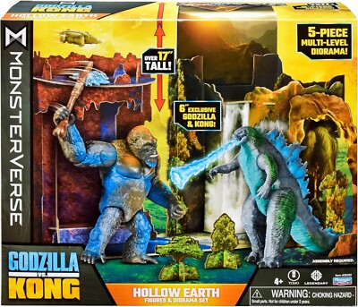 MONSTERVERSE HOLLOW EARTH GODZILLA vs KONG FIGURE & DIORAMA SET PLAYMATES-image
