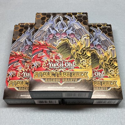 3x Yugioh Sacred Beasts 1st Edition Structure Deck New Sealed-image