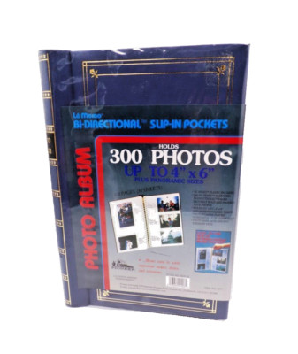 Photo Album Pioneer Bi-Directional Micro Static 300 pic 100 Pgs Blue NEW-image