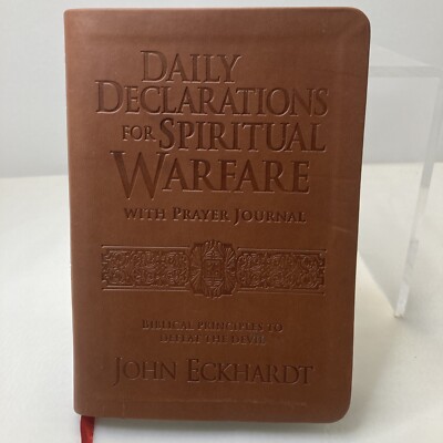 Daily Declarations for Spiritual Warfare Prayer Journal Biblical Leather Bound-image