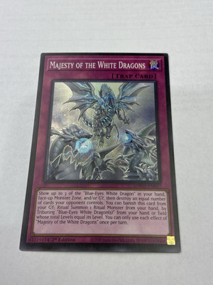 Yugioh Majesty Of The White Dragons Sdwd-en027 Blue Eyes White Destiny Rare-image