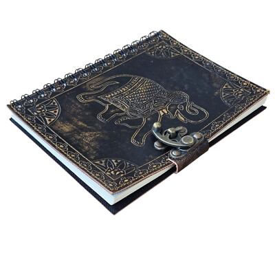 Best Leather Journal Diary with Spiral Bound and Metal Closure | 100 Pages |-image