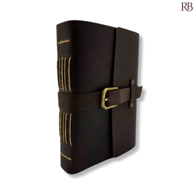 Handcrafted Leather-Bound Diary with Vintage Design [Premium Leather Bound]-image