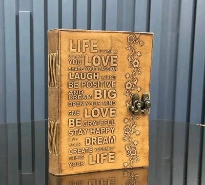 Leather bound Journal Antique Handmade Vintage Paper Notebook Diary Sketchbook-image