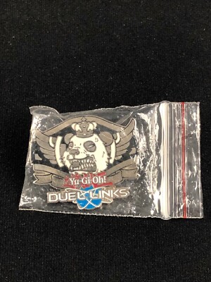 YUGIOH DUEL LINKS REMOTE DUEL SILVER TONE PANDA PIN SEALED!-image