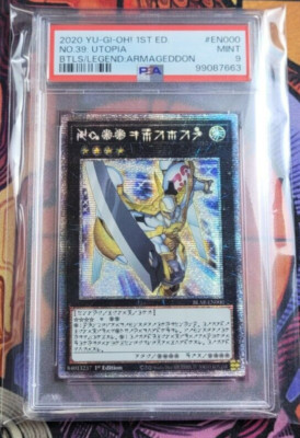 Number 39: Utopia BLAR-EN000 PSA 9	Yugioh Card Graded Slab-image