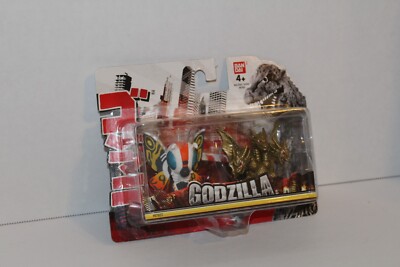 2018 Bandai Godzilla Mothra & King Ghidorah Action Figures #97922 NIB-image