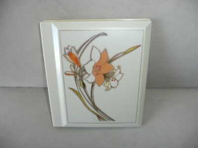VTG UCGC Supreme Photo Album Book White Laquered Asian Floral 80s RARE-image