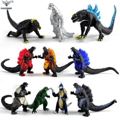 Godzilla Figures Set of 10 about 2 1/2 inches tall US Seller! Free Ship! G-image