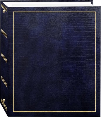Pioneer Photo Albums Magnetic Self-Stick 3-Ring Album 100 Navy Blue -image