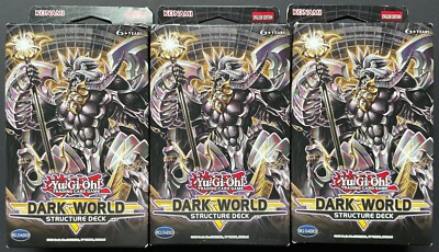 2020 Yu-Gi-Oh CCG Dark World Structure Deck 3 Boxes x45 Cards Shonen Jump-image