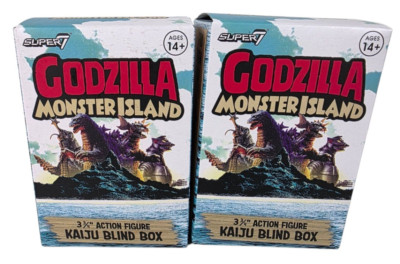Super7 Godzilla TOHO Monster Island Action Figure 1 Box SEALED *Lot of 2* NEW-image