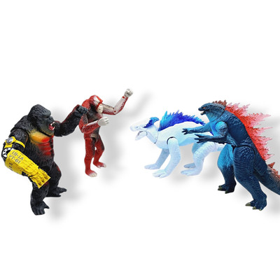 Godzilla X Kong The New Empire Lot of 4 Toy 6” Figure Godzilla Kong Skar Shimo-image
