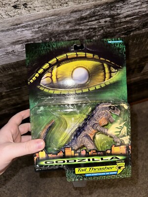 Godzilla Tail Thrasher Baby Godzilla 1998 New Wear On Card Trendmasters Figure-image