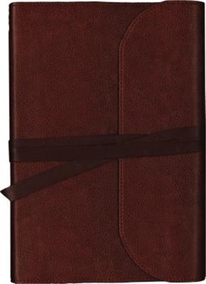NKJV, Journal the Word Bible, Large Print, Premium Leather, Brown, Red Letter Ed-image