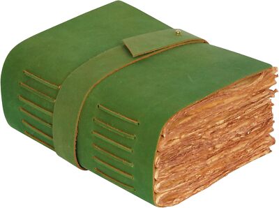 Vintage Leather Bound Journal | Green 10