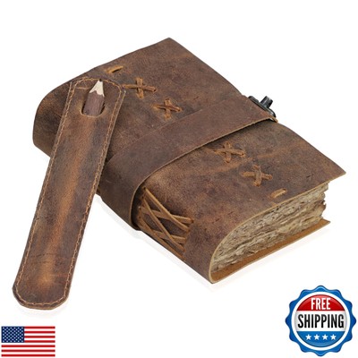 Leather Bound Vintage Journal for Women and Men - Book of Shadows - Lock Clos-image