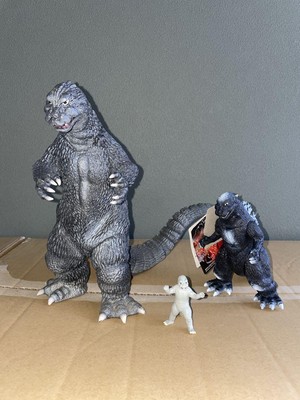 Biln Shokai Godzilla 1964 Figure Original Godzilla. 3 Minila With Tag-image