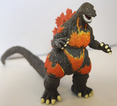 2002 BURNING GODZILLA Pack Of Destruction Mini Toy Figure By Bandai /Toho-image