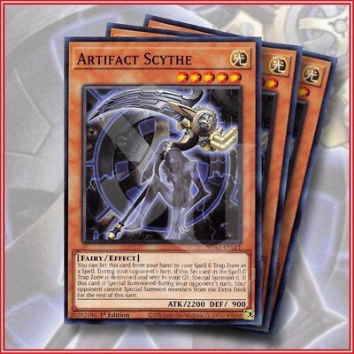 YuGiOh Artifact Scythe x3 Structure Deck Albaz Strike SDAZ-image