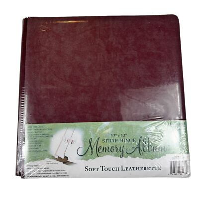 NEW 12x12 Strap Hinge Memory Soft Touch Leatherette Album- 29003L-BE-108-image
