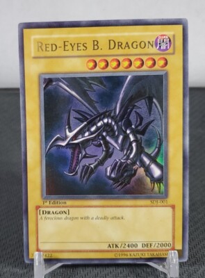 Yu-Gi-Oh TCG: Ultra Rare Red-Eyes B. (Black) Dragon, SDJ-001, 1st Edition -image