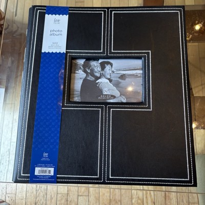 Love Nicole 500 4”x6” Black w/ White Trim Large Photo Album-image