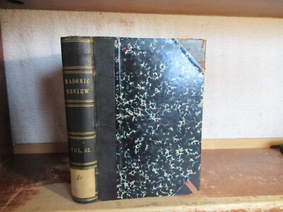 Old MASONIC REVIEW JOURNAL OF LOUISVILLE KY Leather Book 1879 FREEMASONRY RARE +-image