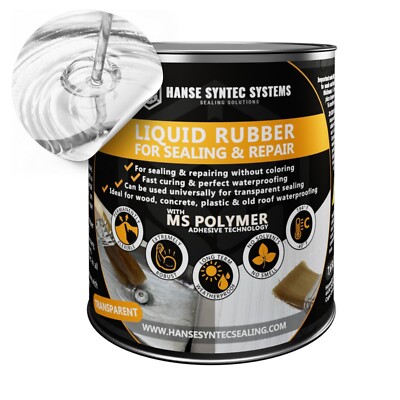 HSS Liquid Rubber Waterproof Sealant - MS-Polymer - Transparent - 7.7 Fl.OZ-image