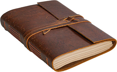Leather Journal Notebook（6X8 In） - Vintage Leather Bound Journals Handmade Rusti-image