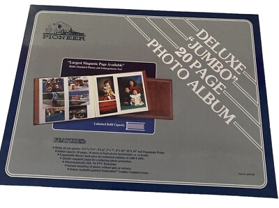 Pioneer Deluxe Photo Album Jumbo 20 Page Magnetic  Panoramic No PVC New In Box-image