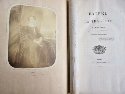 First book with 10 photos albuminées.1859. Rachel et la tragédie. Jules Janin.  -image
