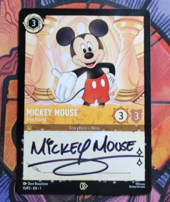 Mickey Mouse True Friend 15/P2 SIGNED	Tournament Promo Card Disney Lorcana TCG-image