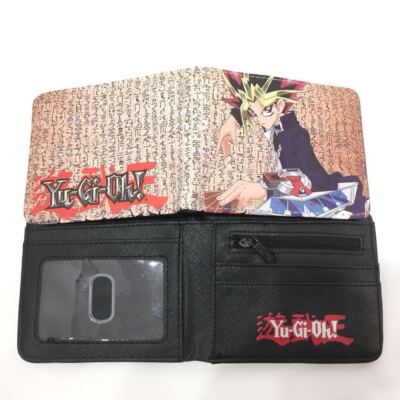 Yu-Gi-Oh Duel Links Cartoon PU Leather With Card Holder Bi-Fold Purse Wallets-image